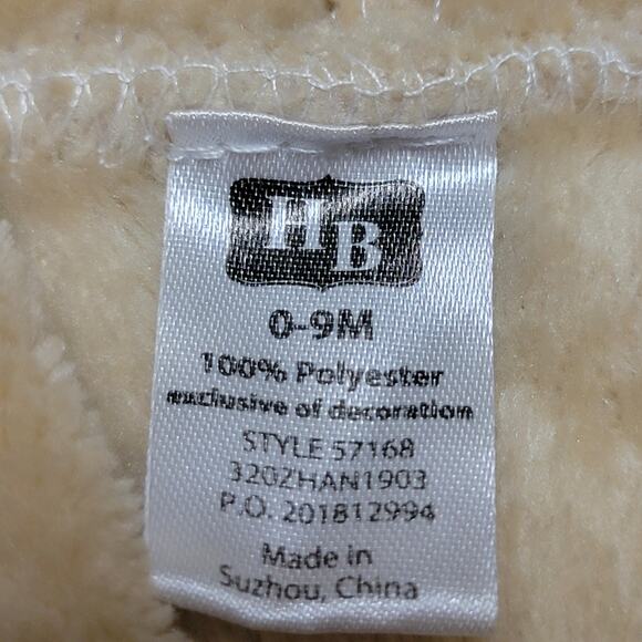 HB Infant Lion's Head Hooded Heavy Robe - Size 0-9M - Picture 4 of 4